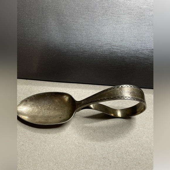 1922 Wallet & Wheeler Sterling Toddler Spoon Engraved “Billy Dick”. - Picture 1 of 8